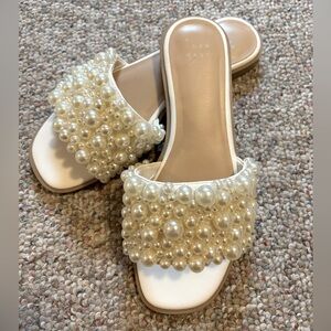 Pearl slide sandals